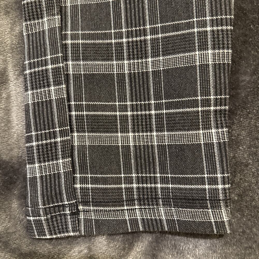 Calvin Klein-Womens Pants-Dark Gray Plaid Pull On Trouser-Preppy-Size 2 - Picture 4 of 15